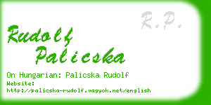 rudolf palicska business card